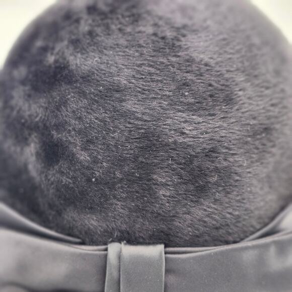 Vintage Chapeau by Mia Bad-Vilbel Black Mystere Fur Hat D0001 - Picture 7 of 7